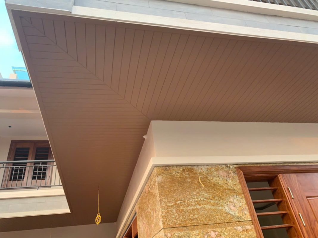 thanh xi măng vân gỗ ốp trần tường