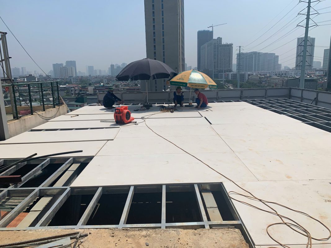 Tấm cemboard 20mm làm sàn